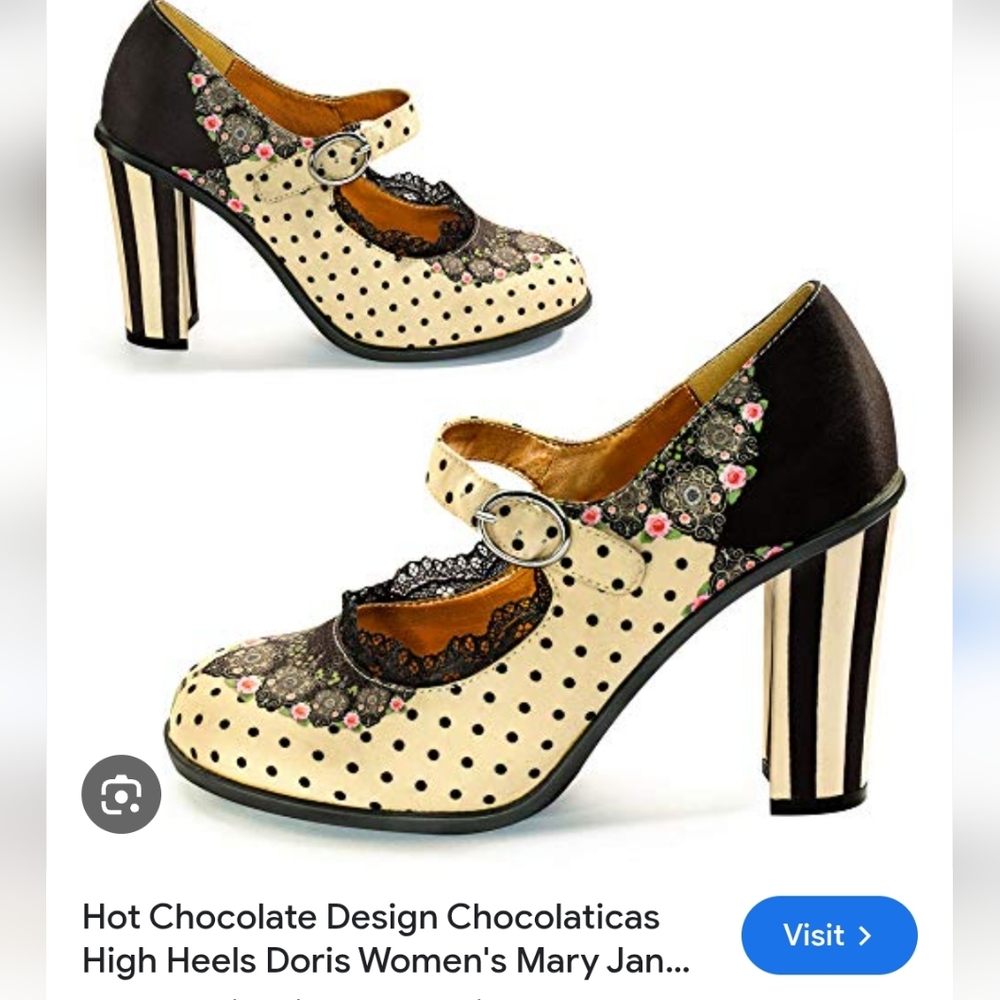 Hot Chocolate Design Chocolaticas High Heels Doris Women's Mary Jane Pump (38) - Picture 2 of 12